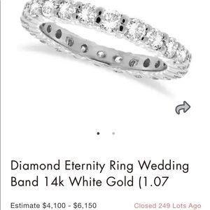 Diamond eternity ring in 14k white gold